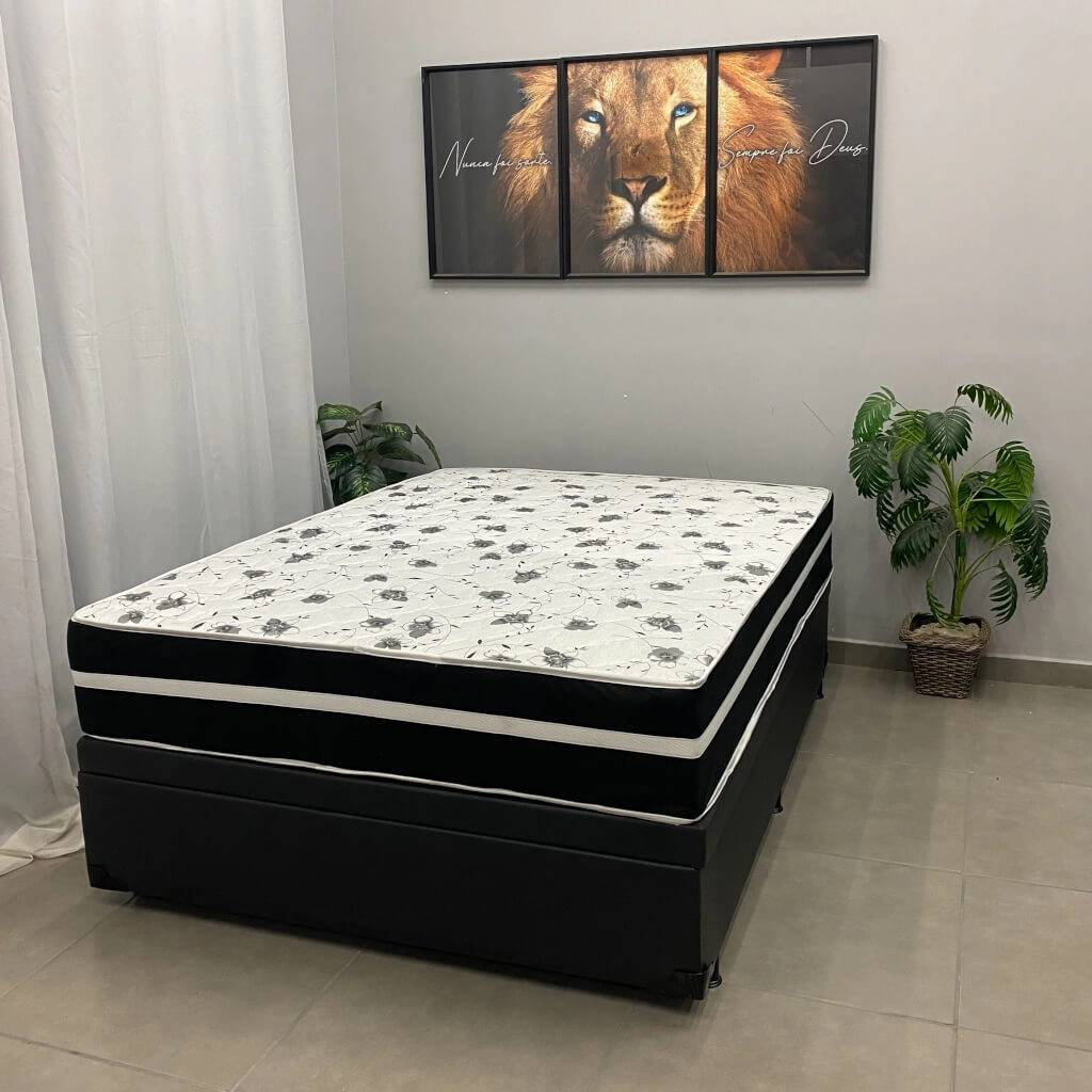 Base Baú com Colchão Ortopedic Casal D33 Bio Flex 73x188x138cm Tecido Corino - Imagem 4
