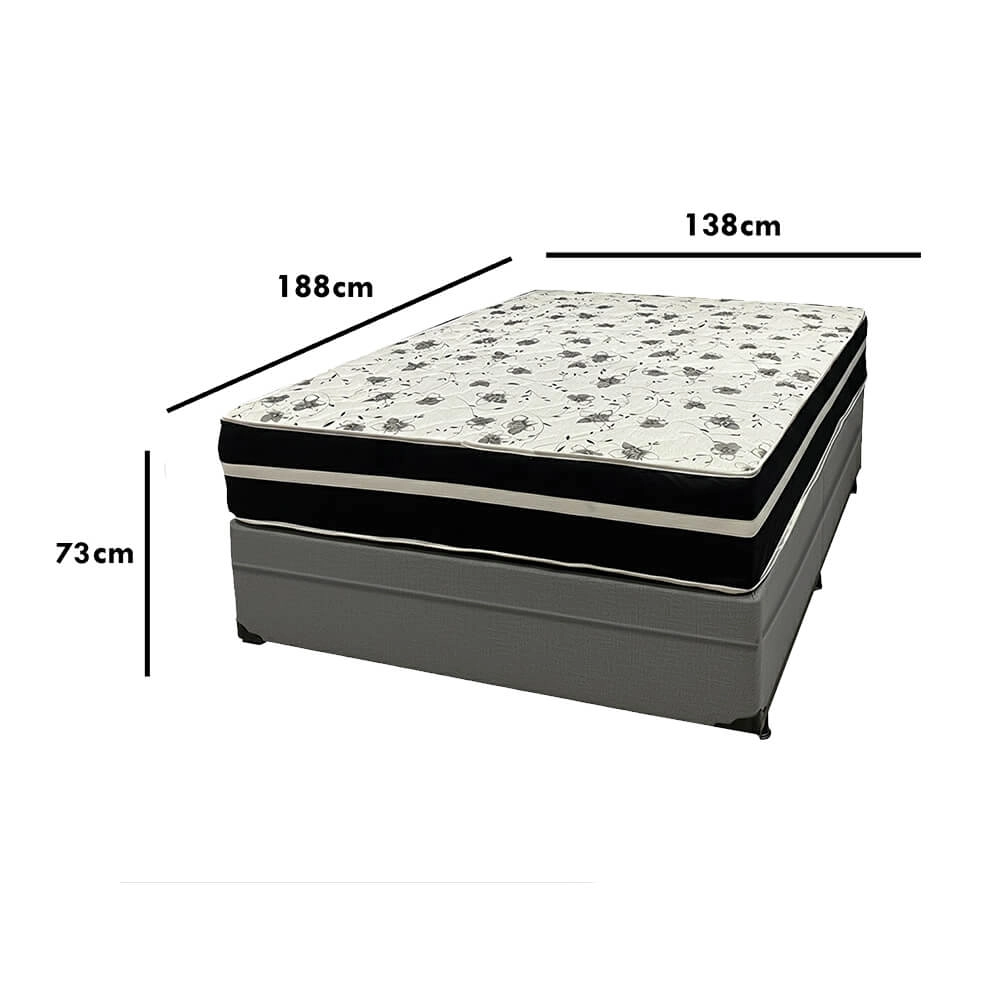Base Baú com Colchão Ortopedic Casal D33 Bio Flex 73x188x138cm Tecido Corino - Imagem 2
