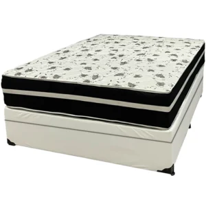 Base Baú com Colchão Ortopedic Casal D33 Bio Flex 73x188x138cm Tecido Corino