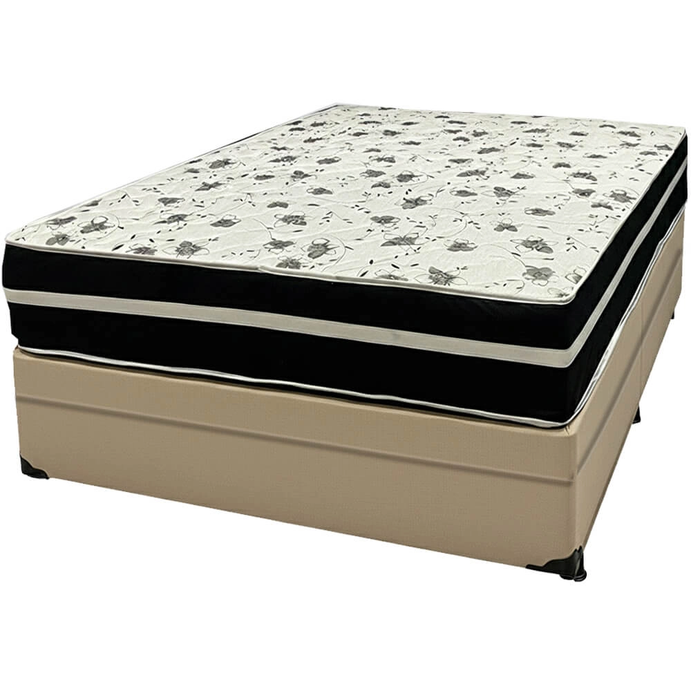 Base Baú com Colchão Ortopedic Casal D33 Bio Flex 73x188x138cm Tecido Veludo
