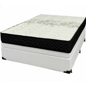 Base Baú em Corino com Colchão Pasquale Casal D45 Paropas 60x188x138cm