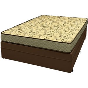 Base Baú em Corino com Colchão Pasquale Wave Casal D33 Paropas 60x188x138cm