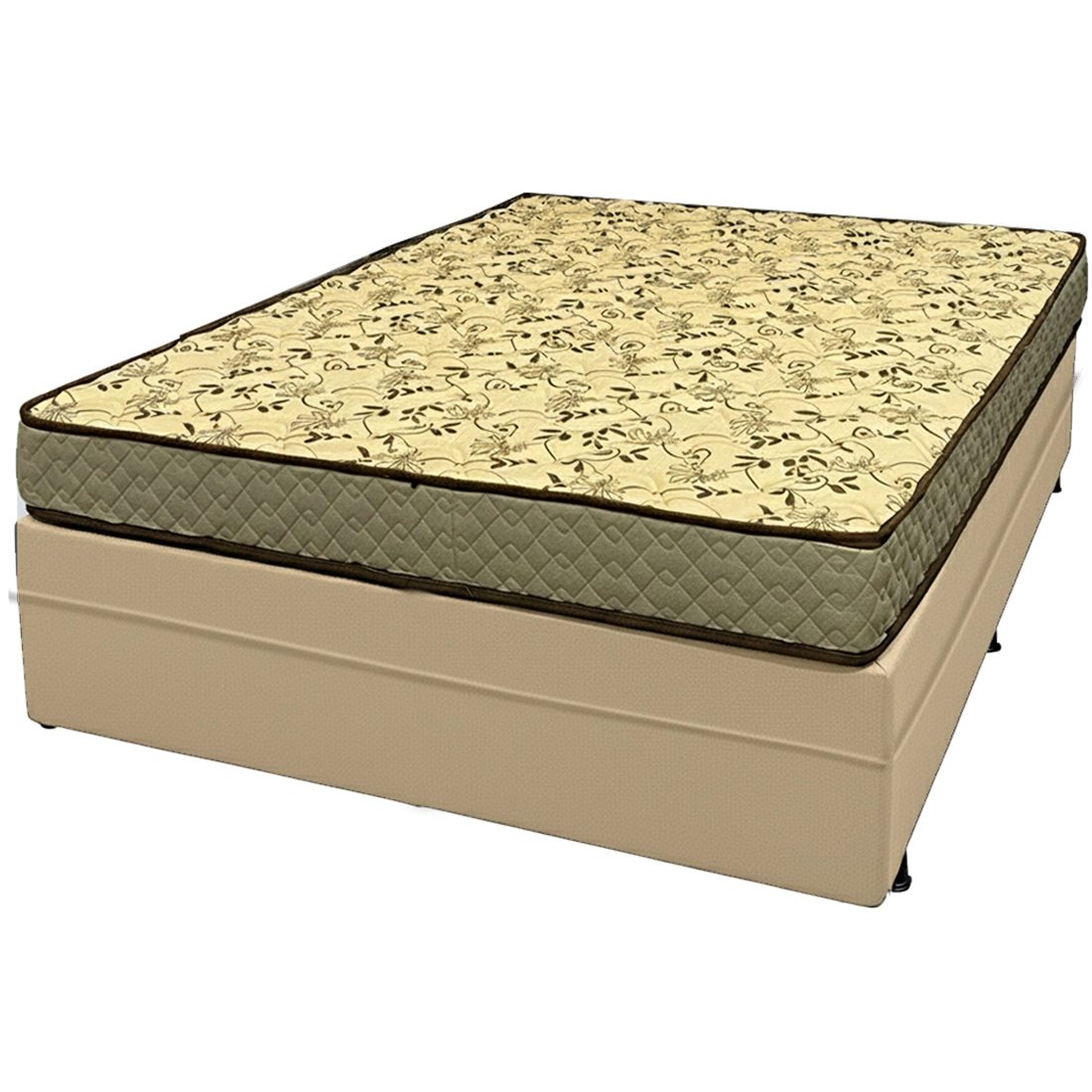 Base Baú em Veludo com Colchão Pasquale Wave Casal D33 Paropas 60x188x138cm