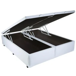 Base Bipartida Baú Queen em Veludo Universal 41x198x158 Blindado