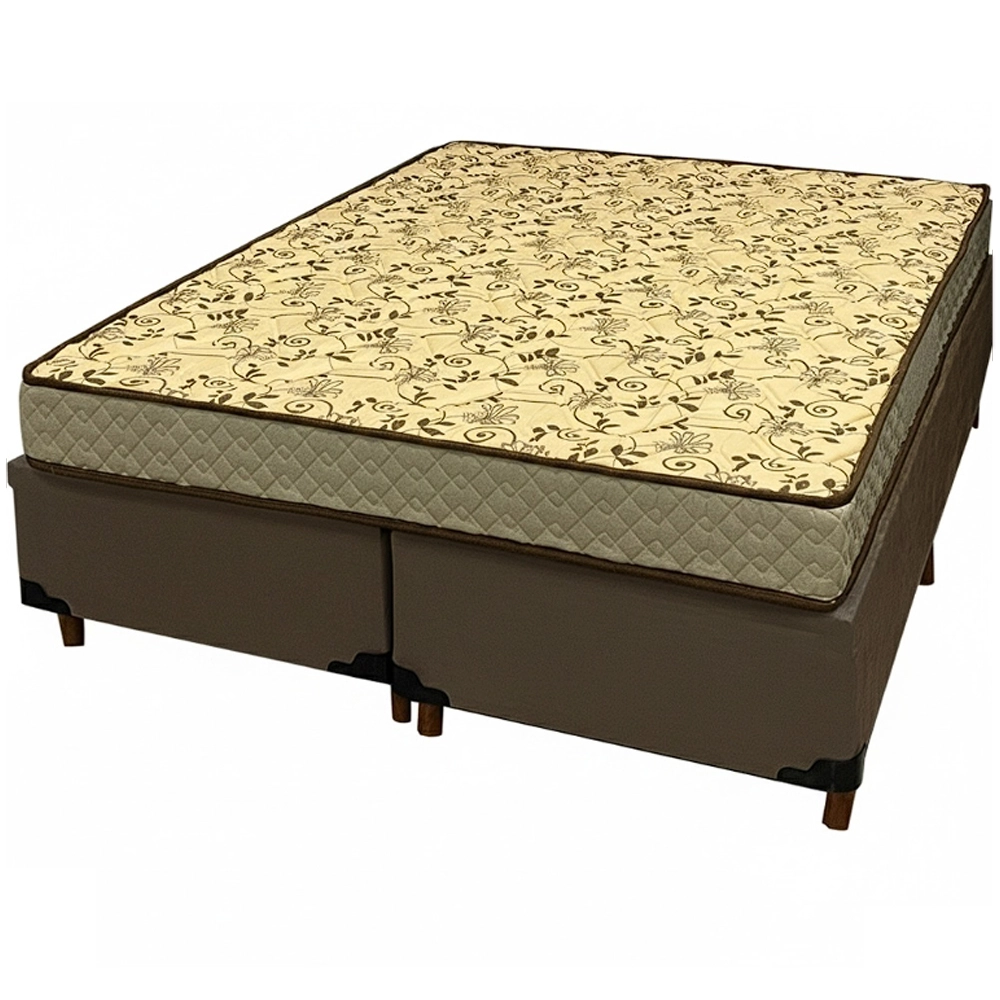 Base Bipartida em Veludo com Colchão Pasquale Wave Casal D33 Paropas 54x188x138cm - Imagem 6