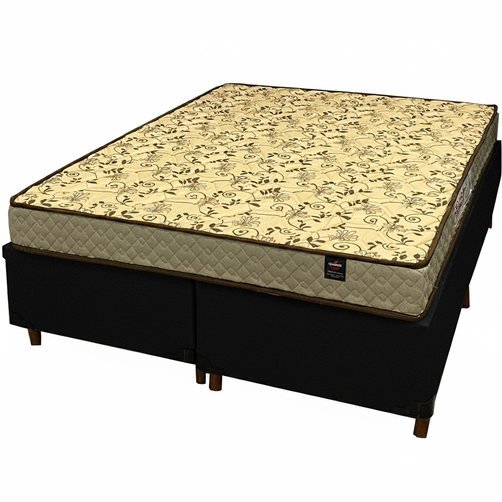 Base Bipartida em Veludo com Colchão Pasquale Wave Casal D33 Paropas 54x188x138cm - Imagem 5