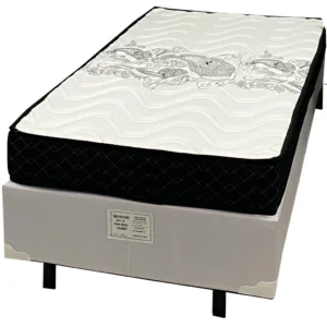 Base em Corino com Colchão Pasquale D45 Solteiro 60x188x88cm Paropas