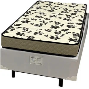 Base em Corino com Colchão Pasquale Wave Solteiro D33 Paropas 54x188x88cm