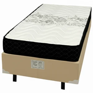 Base em Veludo com Colchão Pasquale D45 Solteiro 60x188x88cm Paropas