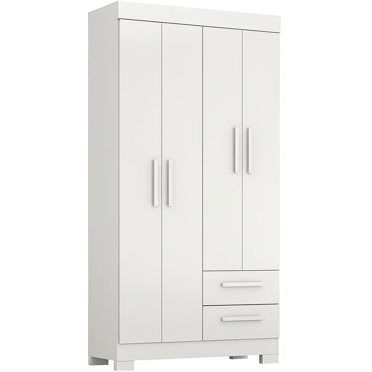 Guarda Roupa Fortaleza Solteiro 4 Portas 2 Gavetas Atualle