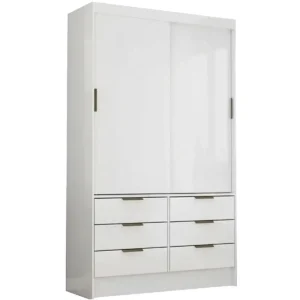 Guarda Roupa Sevilha Solteiro Sem Espelho 2 Portas 6 Gavetas Carioca