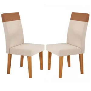 Kit 2 Cadeiras Turim em Linho Estofadas Viero