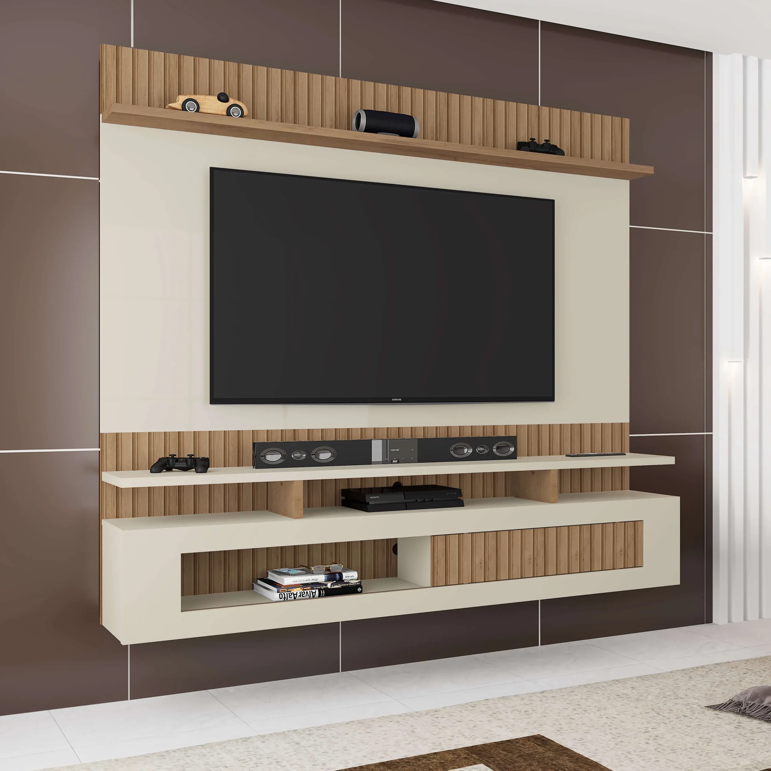 Painel Santiago para Tv Até 65 Polegadas 1 Porta Atualle - Imagem 3