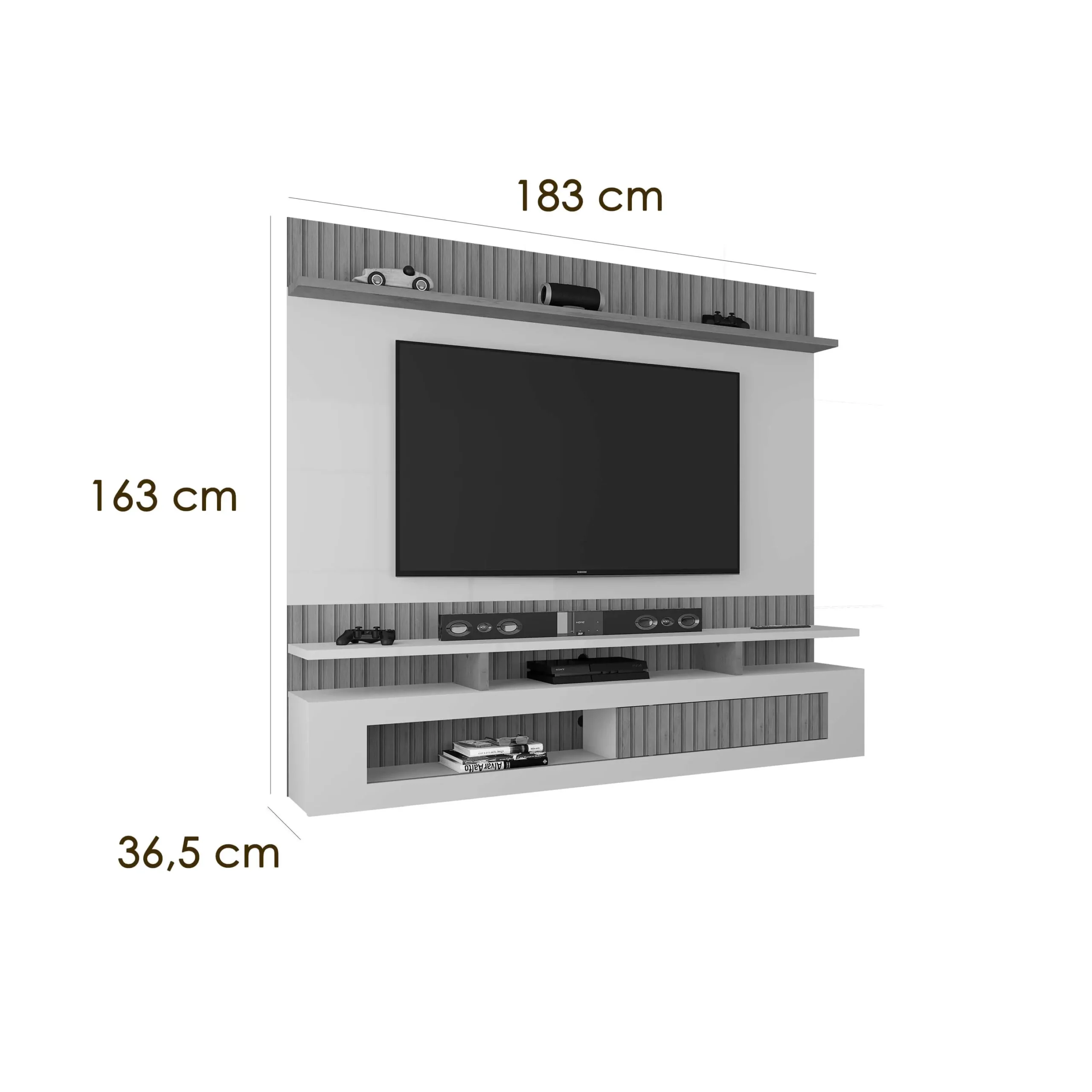 Painel Santiago para Tv Até 65 Polegadas 1 Porta Atualle - Imagem 2