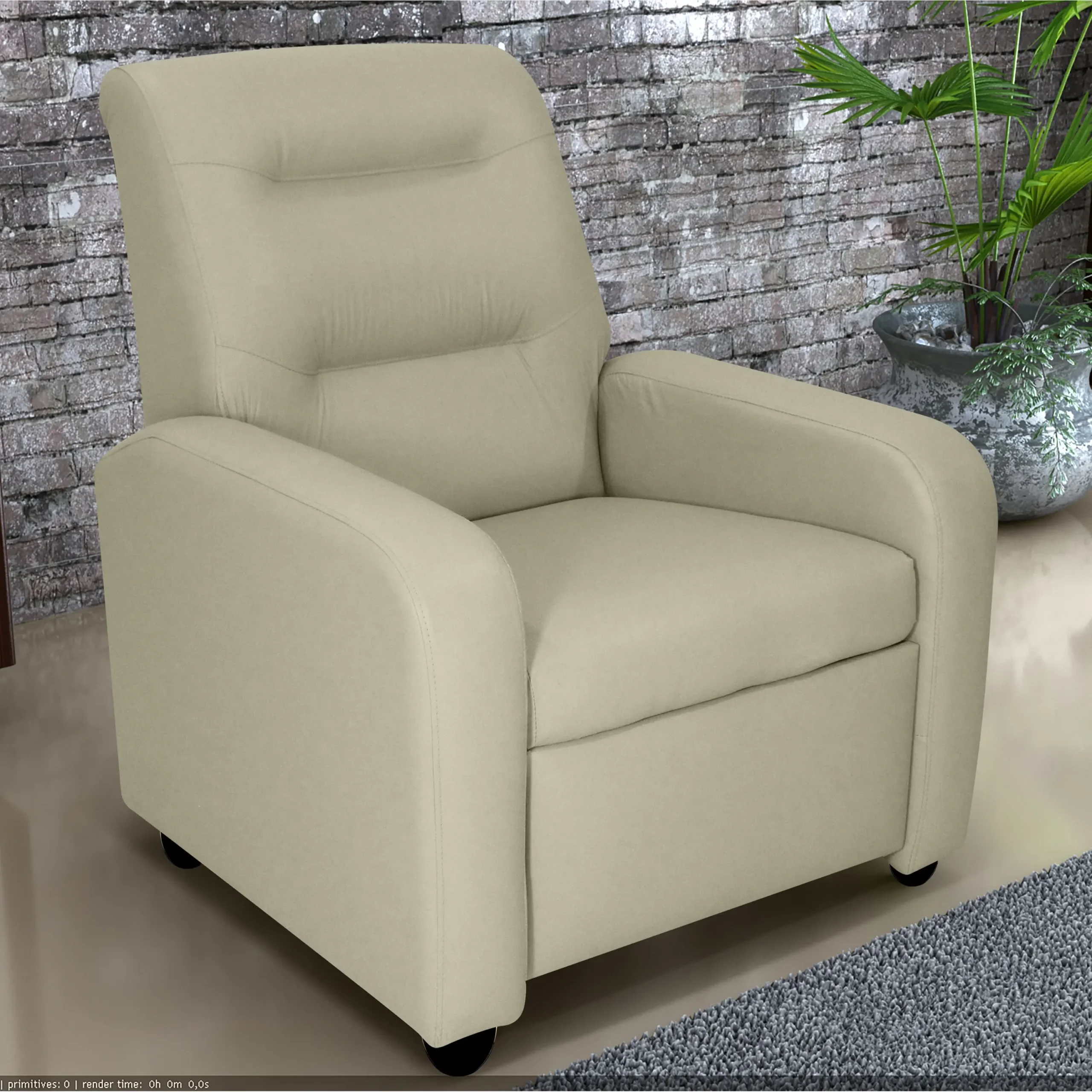 Poltrona Classic Reclinável Tecido Corino Matrix - Imagem 3