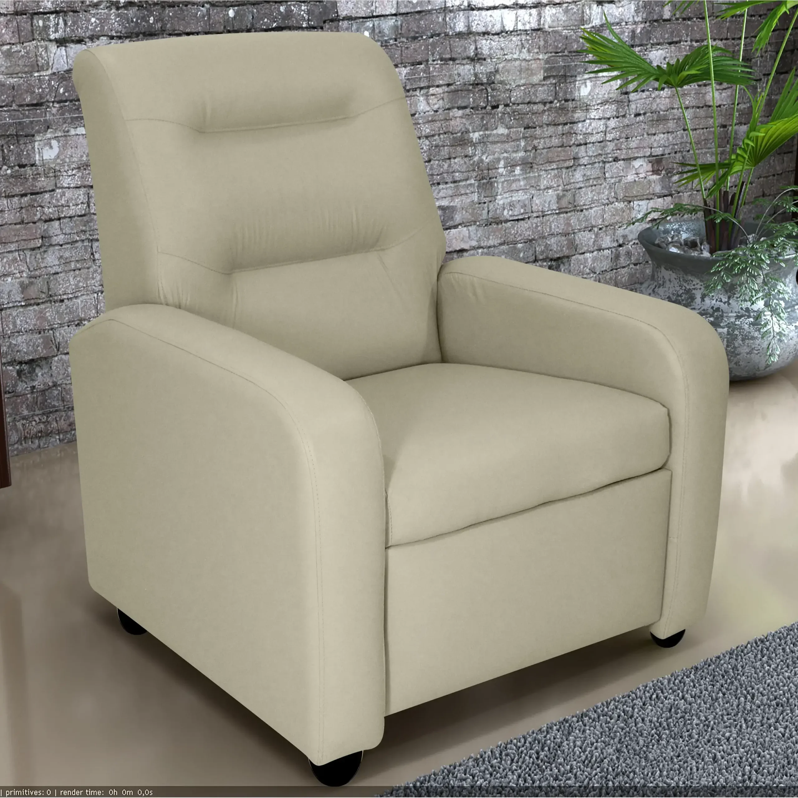 Poltrona Classic em Linho Reclinável Matrix - Imagem 3