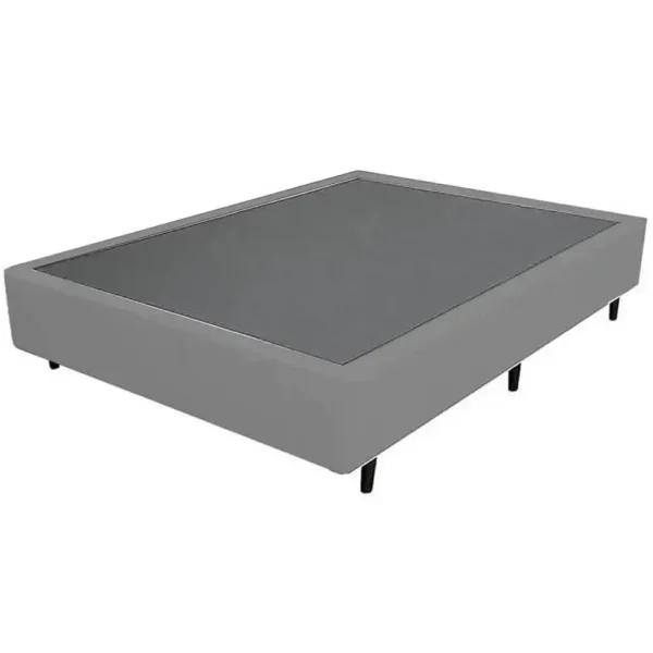 Base Box Universal Casal em Suede 37x138x188cm Alto Nivel
