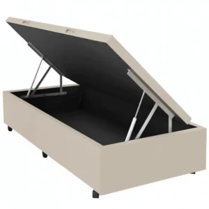 Base Baú Solteiro em Veludo 36x88x188cm Alto Nivel