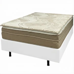 Base em Corino com Colchão Dom Casal com Molas Ensacadas Bio Flex 69x188x138cm