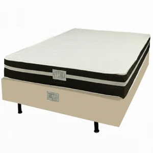 Base em Veludo com Colchão Bio Classic Casal com Molas Ensacadas 62x188x138cm Bio Flex