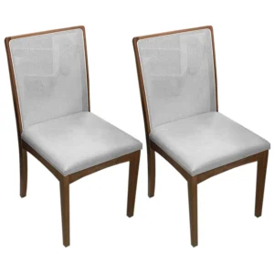 Kit 2 Cadeiras Lara Kappesberg em Linho Madeira