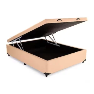 Base Cama Viúva Baú em Corino 41x188x128 Blindado