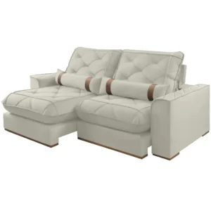 Sofá Vicam 029 Dubai com Molas Ensacadas 4 Lugares Retrátil e Reclinável 250cm Tecido Veludo
