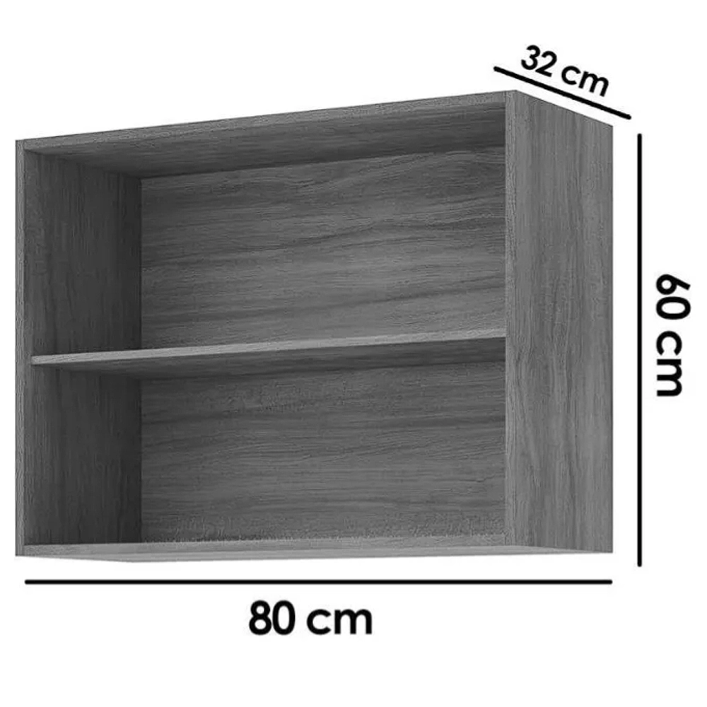 Armário Aéreo Aurea 80cm 2 Portas Mgm - Imagem 2