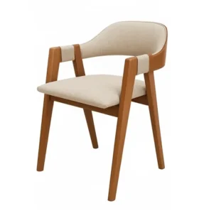 Cadeiras Perola em Linho Madeira Wj Decor