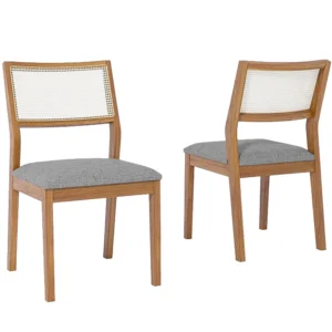 Kit 2 Cadeiras Bella Madeira Tecido Linho Cimol