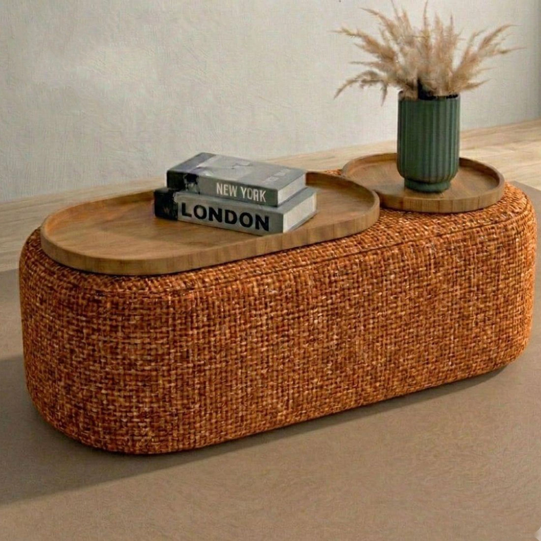 Mesa de Centro Madrid Tecido Linhão House Decor - Imagem 3