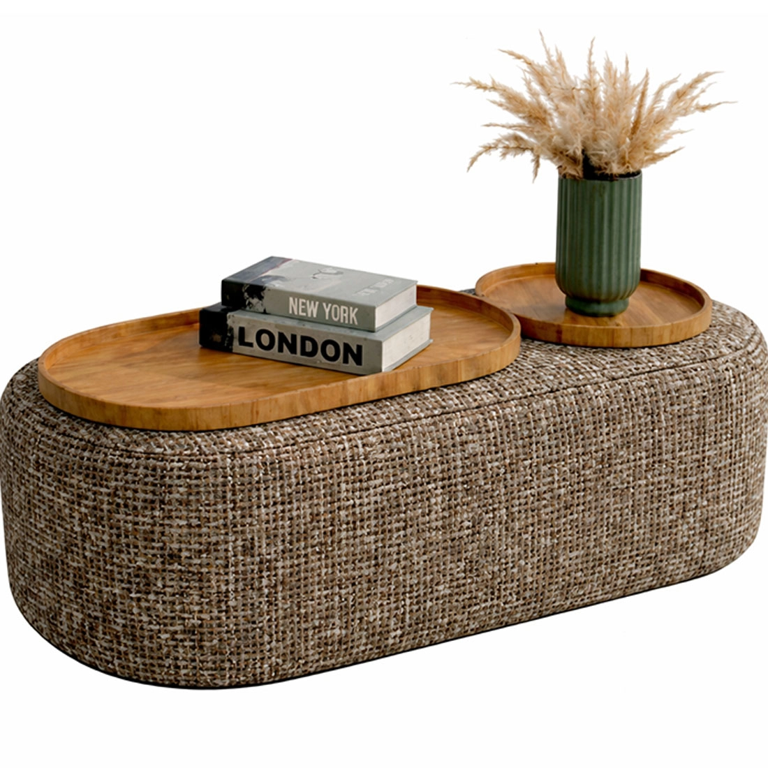 Mesa de Centro Madrid Tecido Linhão House Decor - Imagem 4