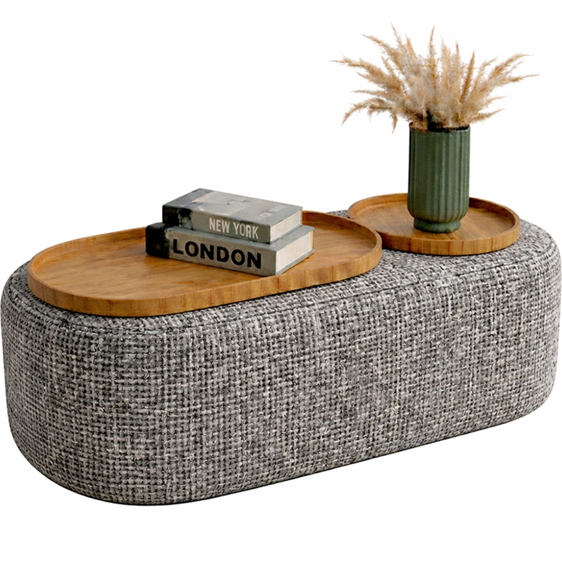 Mesa de Centro Madrid Tecido Linhão House Decor - Imagem 5