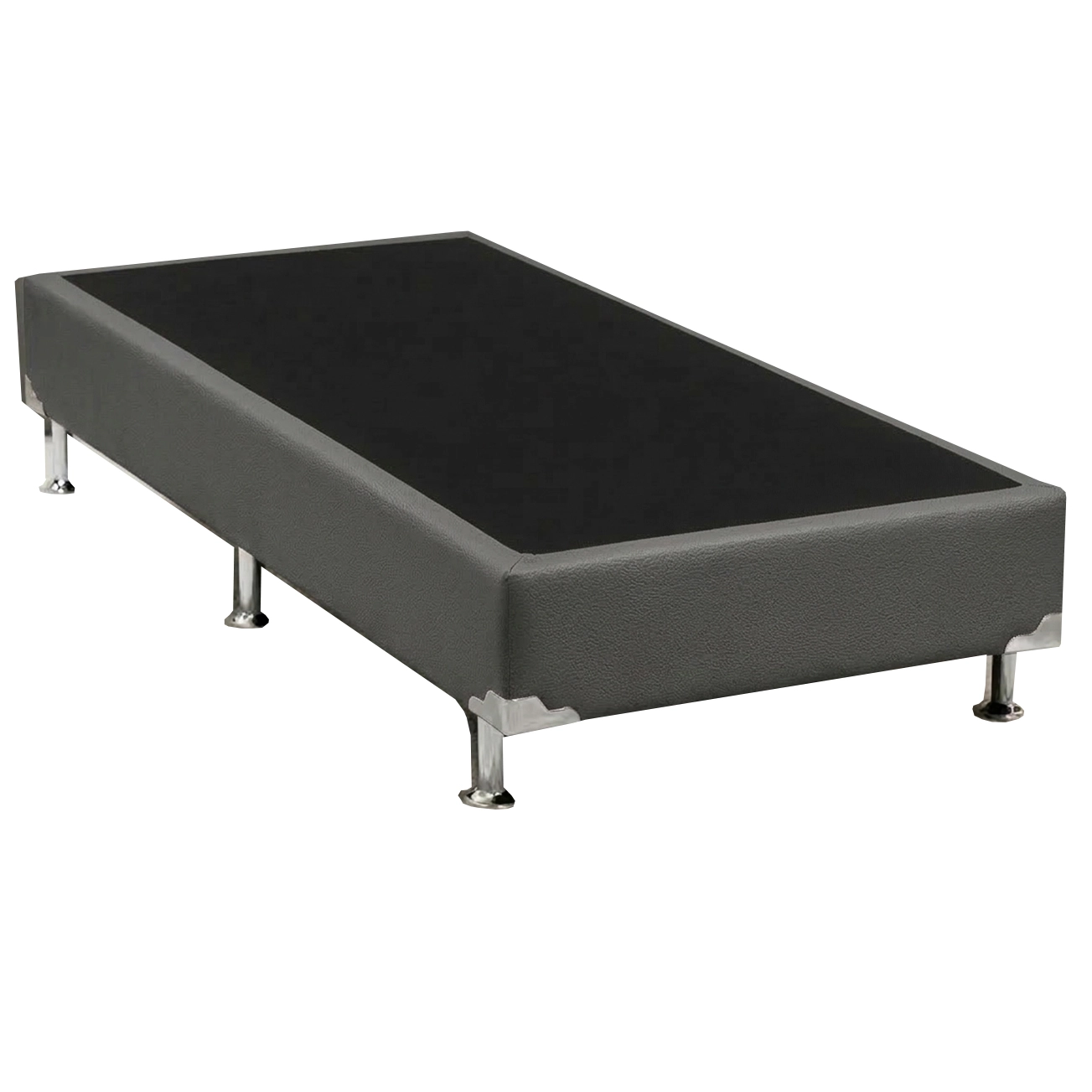 Base Box Universal Solteirão em Corino 37x188x108cm Alto Nivel