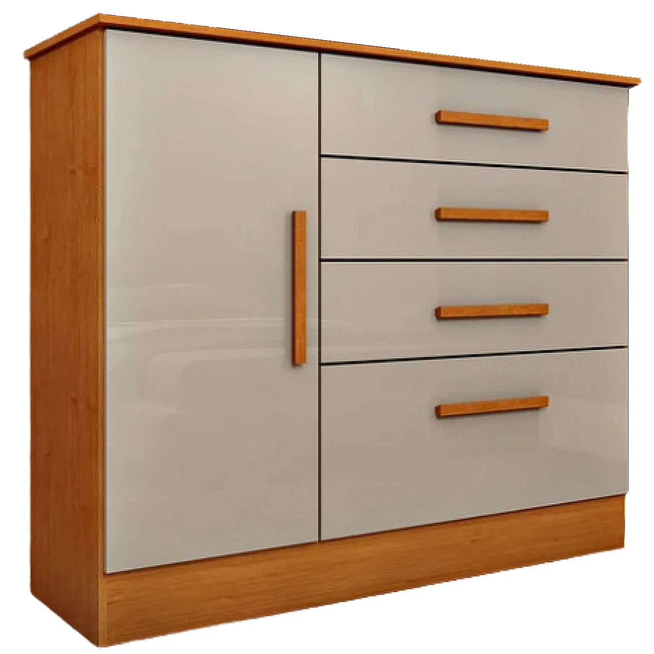 Cômoda Chicago 4 Gavetas 1 Porta Tcil