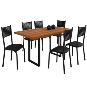 Mesa Mariana 140cm com 6 Cadeiras Galaxy Paonanda