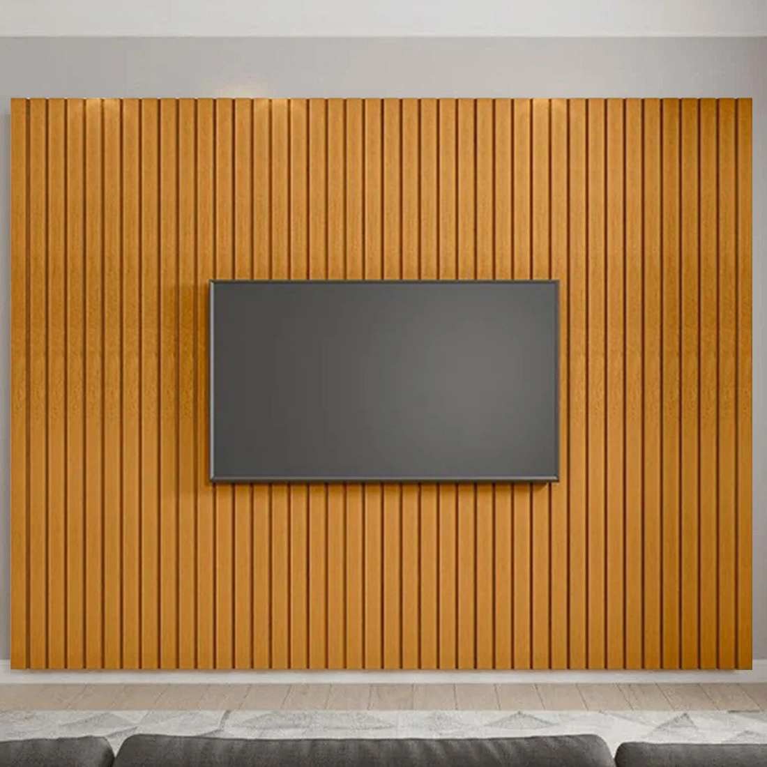 Painel Roma 230cm Sem Prateleira Ripado para Tv Até 75 Polegadas Rv Móveis - Imagem 3