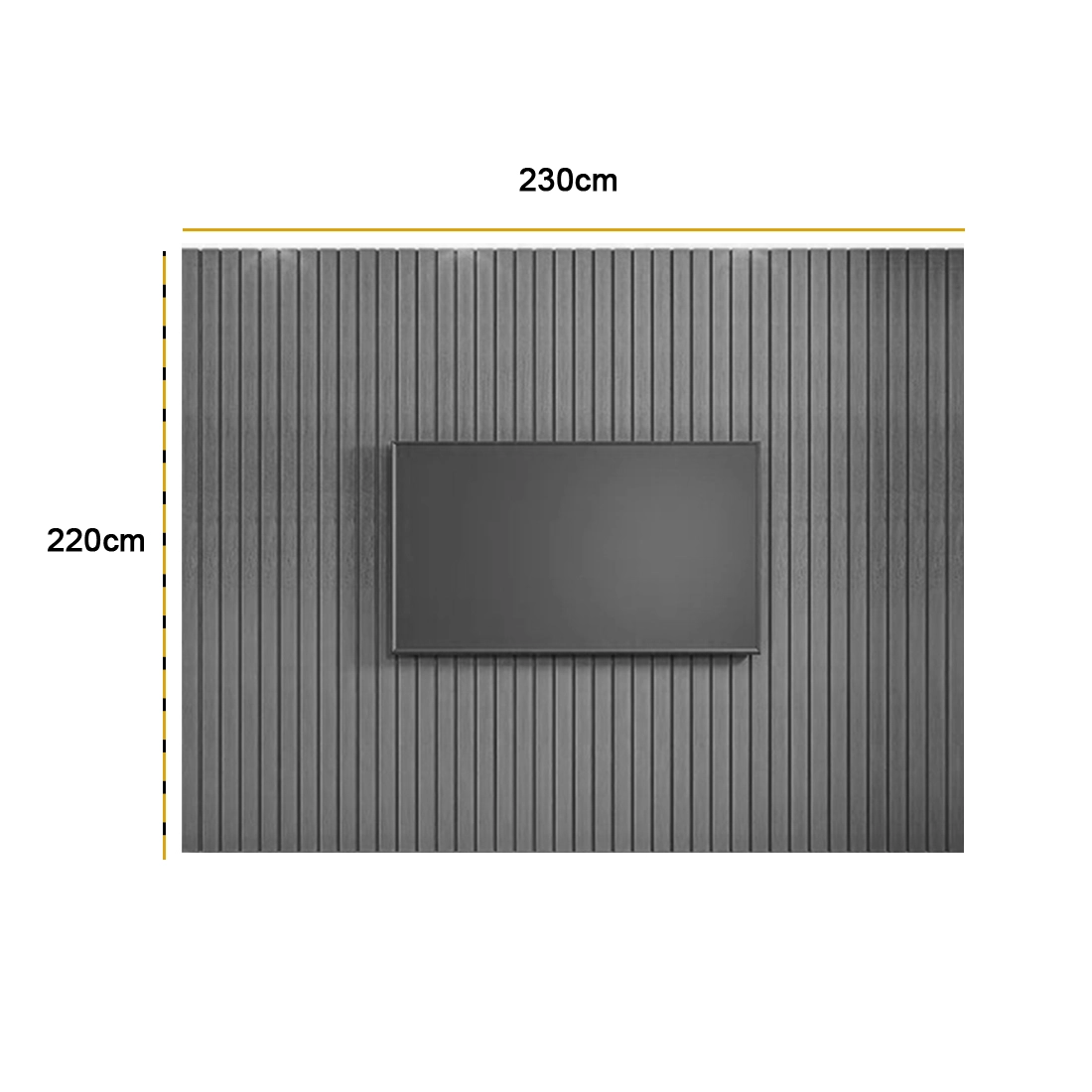 Painel Roma 230cm Sem Prateleira Ripado para Tv Até 75 Polegadas Rv Móveis - Imagem 2