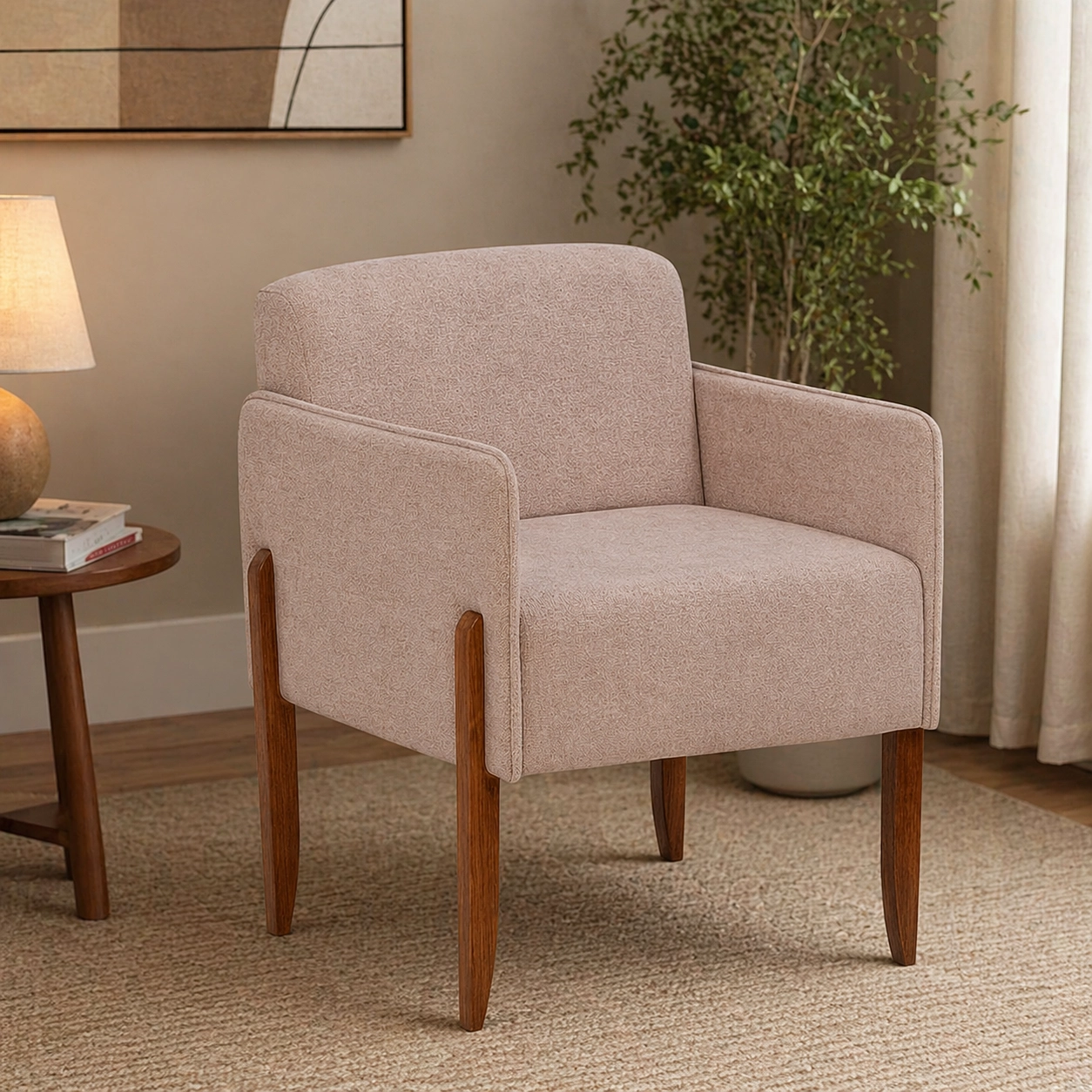 Poltrona Decorativa 040 em Linho May Ind - Imagem 3