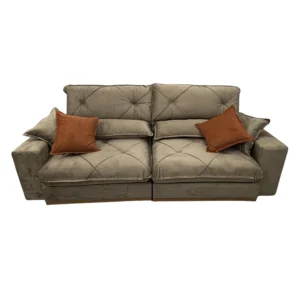 Sofá Gran Best em Veludo 4 Lugares Retrátil e Reclinável 250cm Aifos