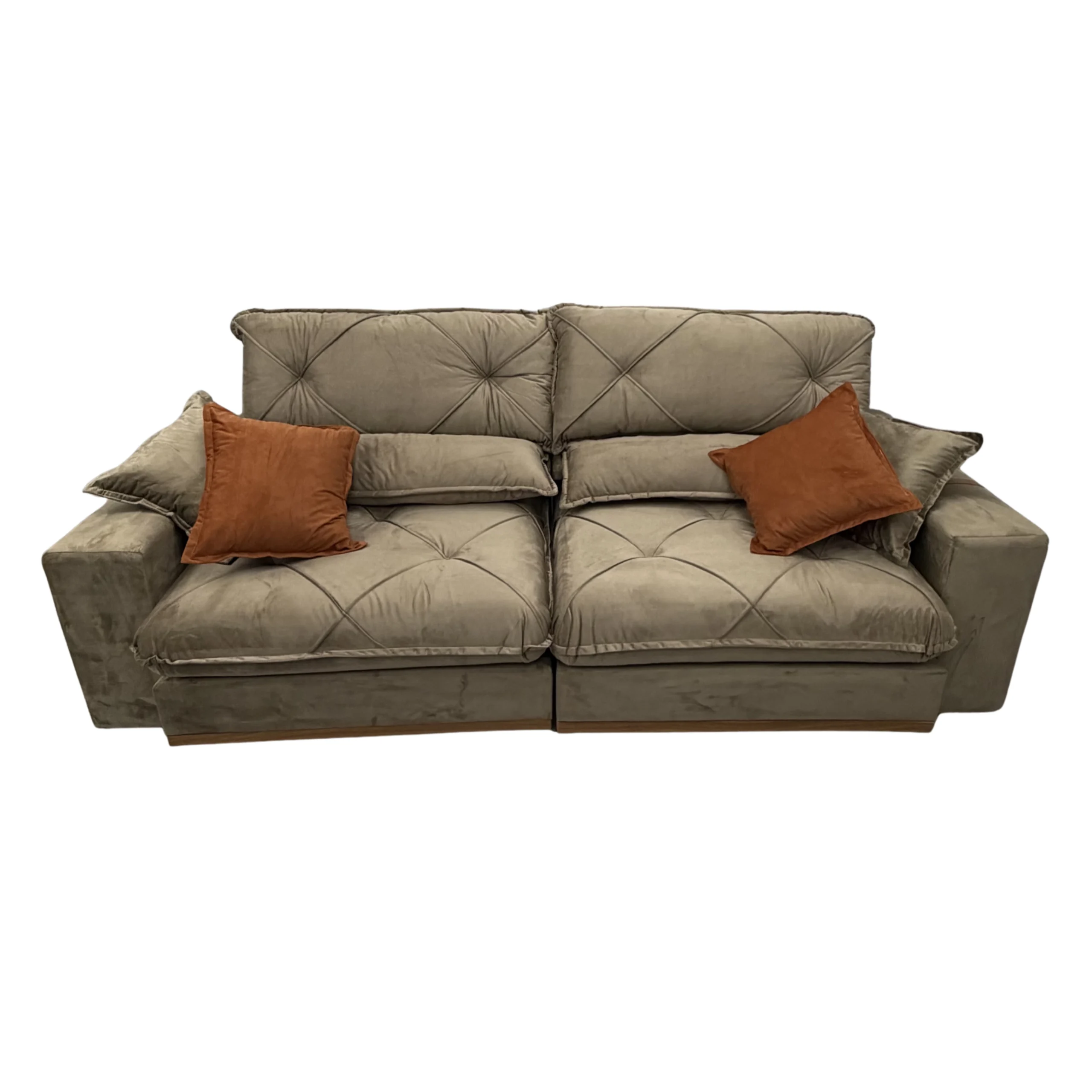 Sofá Gran Best em Veludo 4 Lugares Retrátil e Reclinável 250cm Aifos