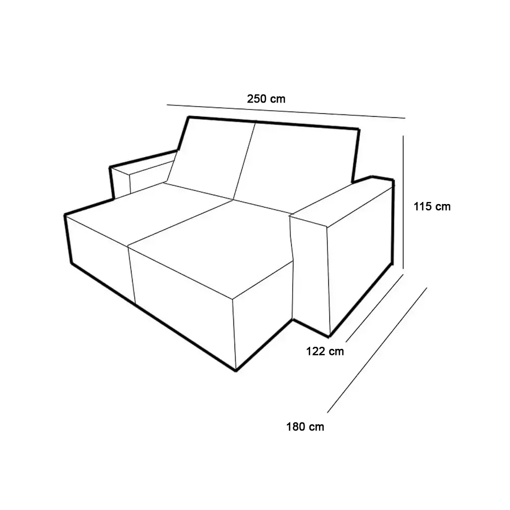 Sofá Vicam 029 Dubai em Linho com Molas Ensacadas 4 Lugares Retrátil e Reclinável 250cm - Imagem 2