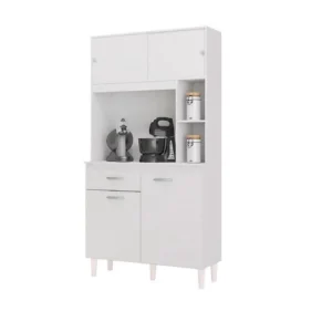 Armário de Cozinha Duda 90cm 4 Portas 1 Gaveta Poquema