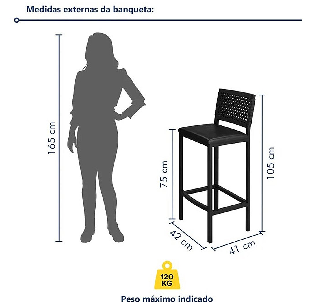 Banqueta Madri em Corda Náutica Paonanda - Imagem 2