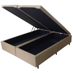 Base Baú Kwid Queen em Linho 41x158x198cm Dream House
