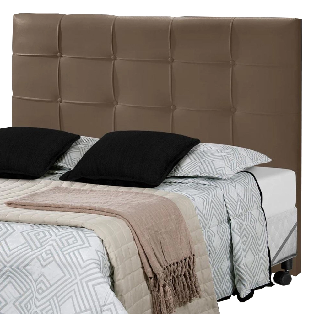 Cabeceira Hadassa Queen em Suede Ra