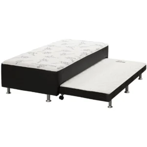 Cama Box Union com Auxiliar Solteiro Ortopédica 88x188x43cm Ortobom