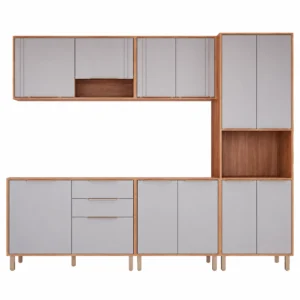 Cozinha Divina Esplendida Celeste Aurea Completa 5 Peças 12 Portas 2 Gavetas Mgm