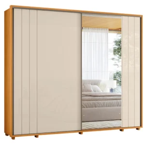 Guarda Roupa Dali Casal com Espelho 2 Portas 8 Gavetas Madetec