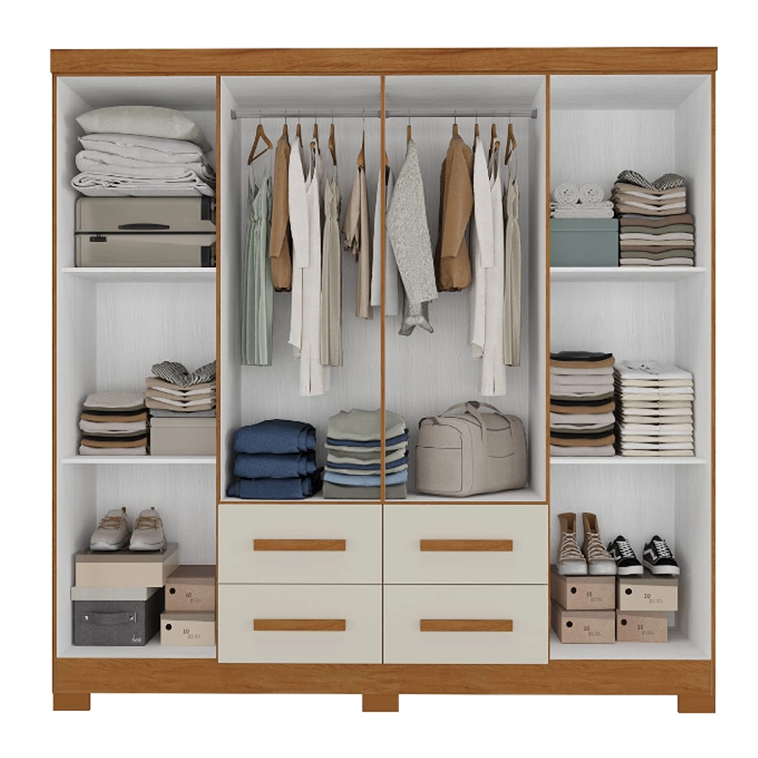 Guarda Roupa Itapema Atualle Casal 8 Portas 4 Gavetas - Imagem 3